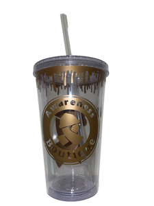 Gold Ribbon Tumbler