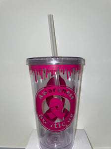 Dark Pink Ribbon Tumbler - Awareness Boutique