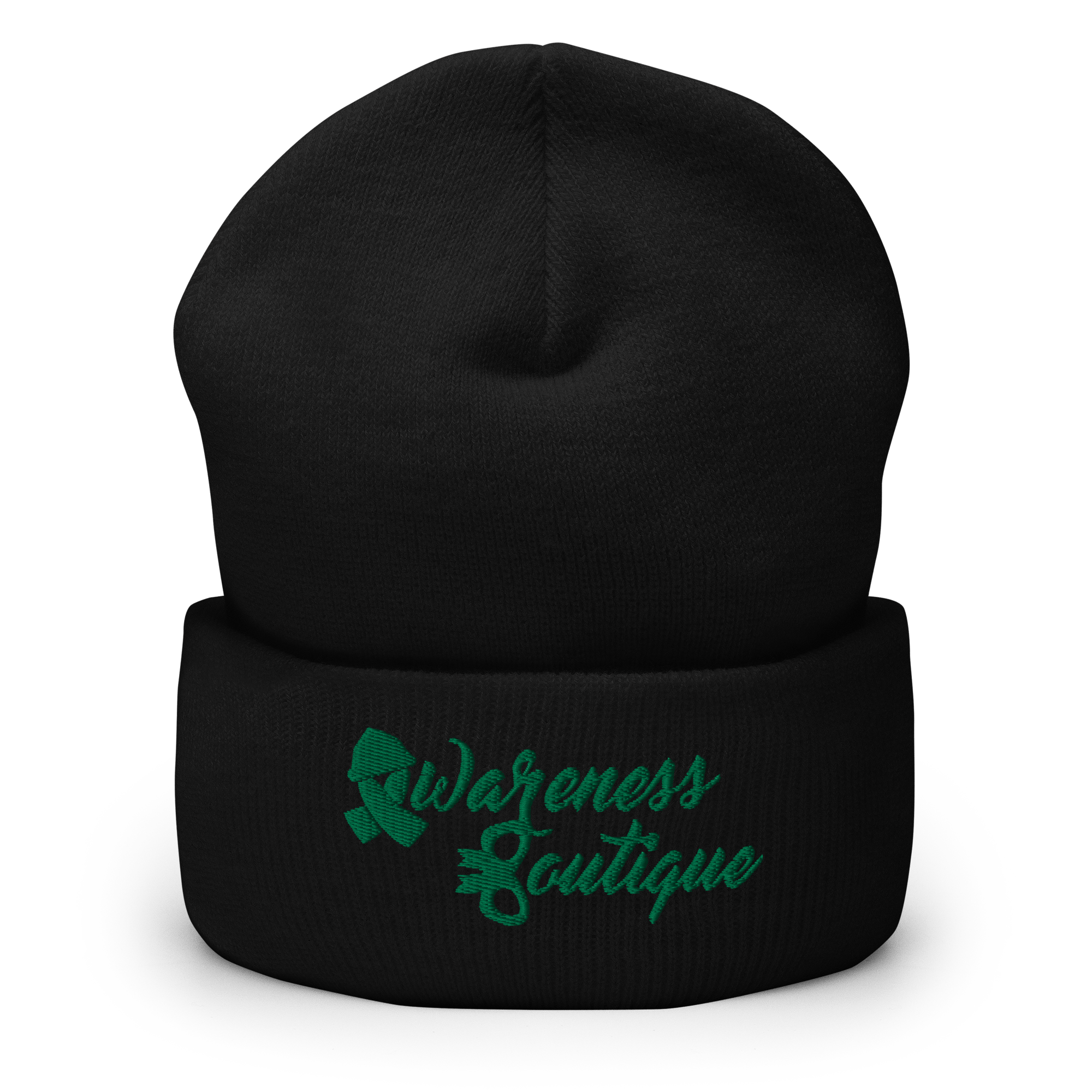 Green RibbonCuffed Beanie - Awareness Boutique