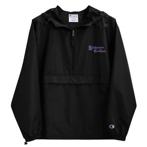 Embroidered Purple Ribbon Champion Packable Jacket - Awareness Boutique