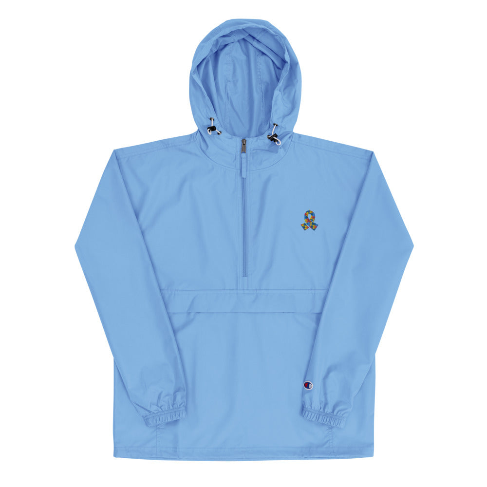 Autism Awareness Embroidered Champion Packable Jacket - Awareness Boutique