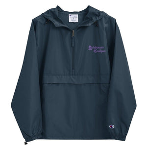 Embroidered Purple Ribbon Champion Packable Jacket - Awareness Boutique