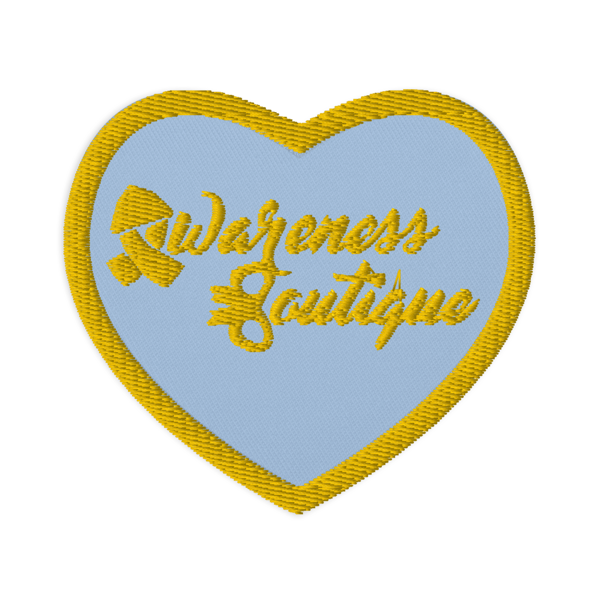 Yellow Ribbon Embroidered Heart Patch - Awareness Boutique