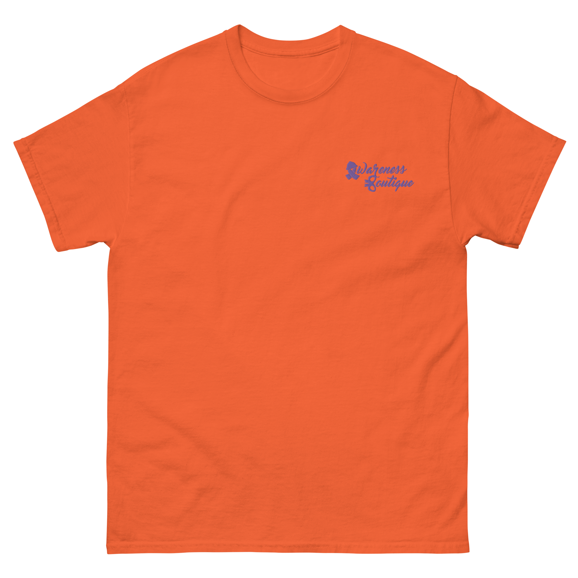 Purple Ribbon Embroidered Tee - Awareness Boutique