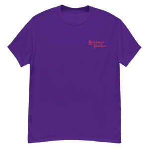 Red Ribbon Embroidered Tee - Awareness Boutique