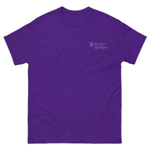 Purple Ribbon Embroidered Tee - Awareness Boutique