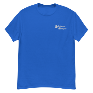 White Ribbon Embroidered Tee - Awareness Boutique