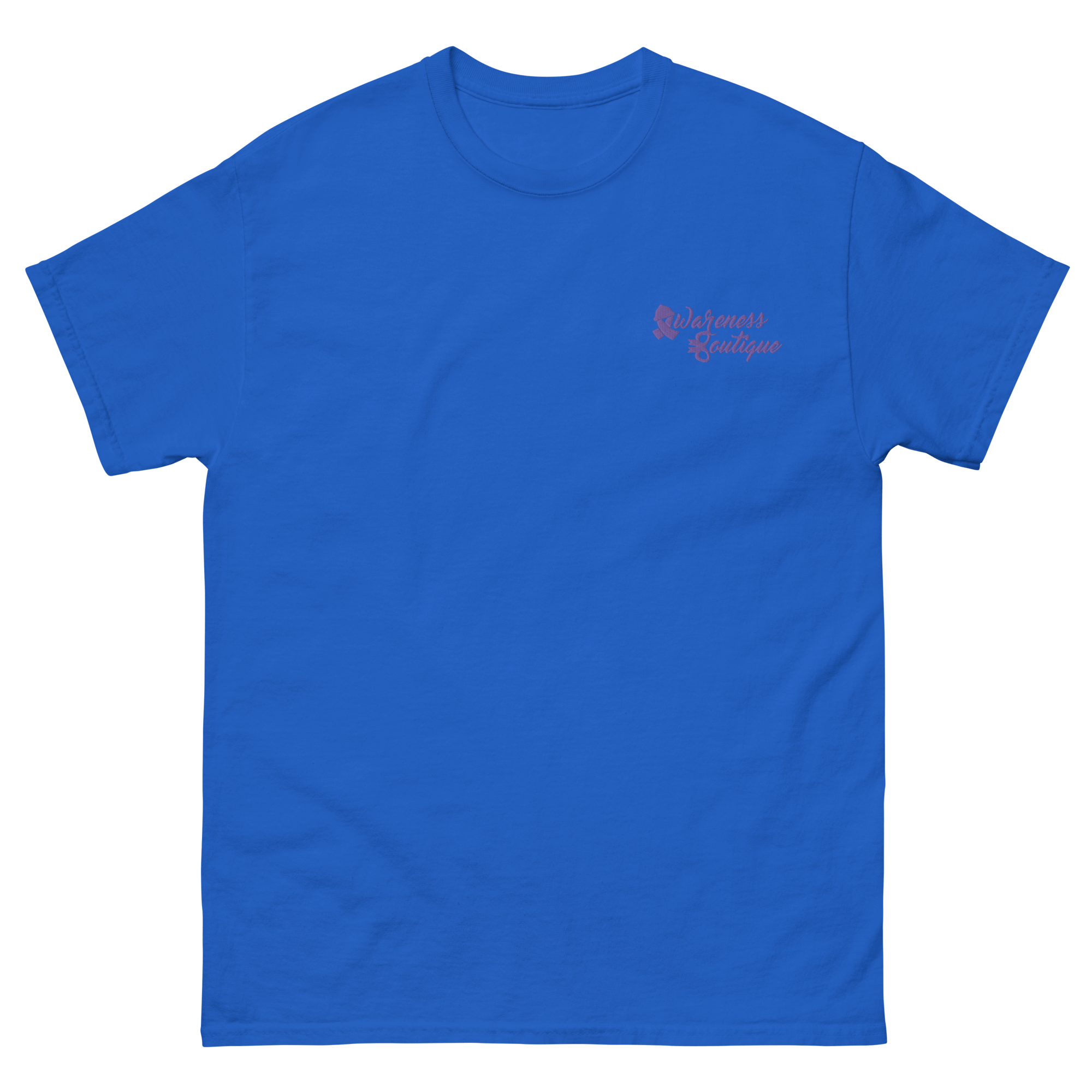 Purple Ribbon Embroidered Tee - Awareness Boutique