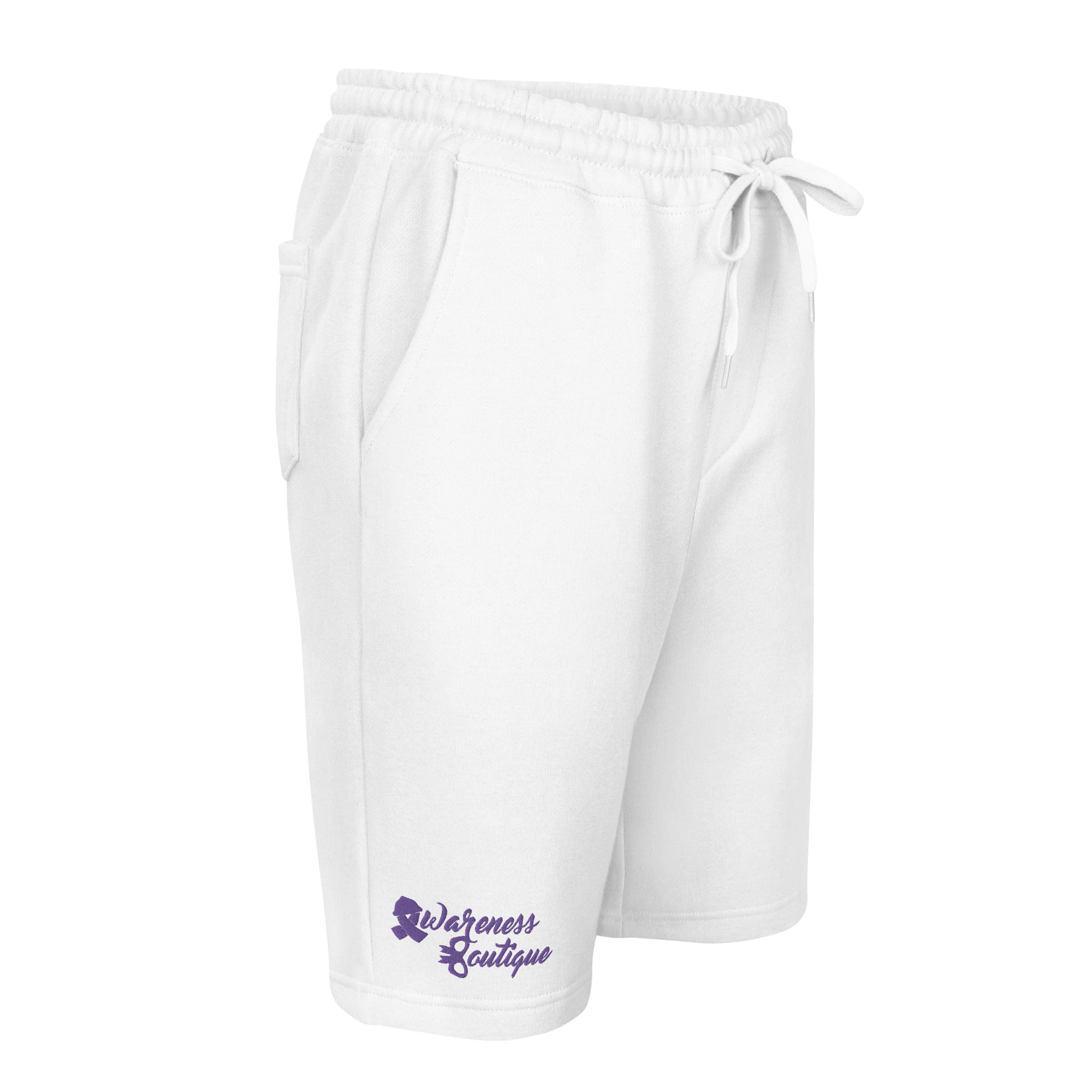 Purple Ribbon Fleece Shorts - Awareness Boutique