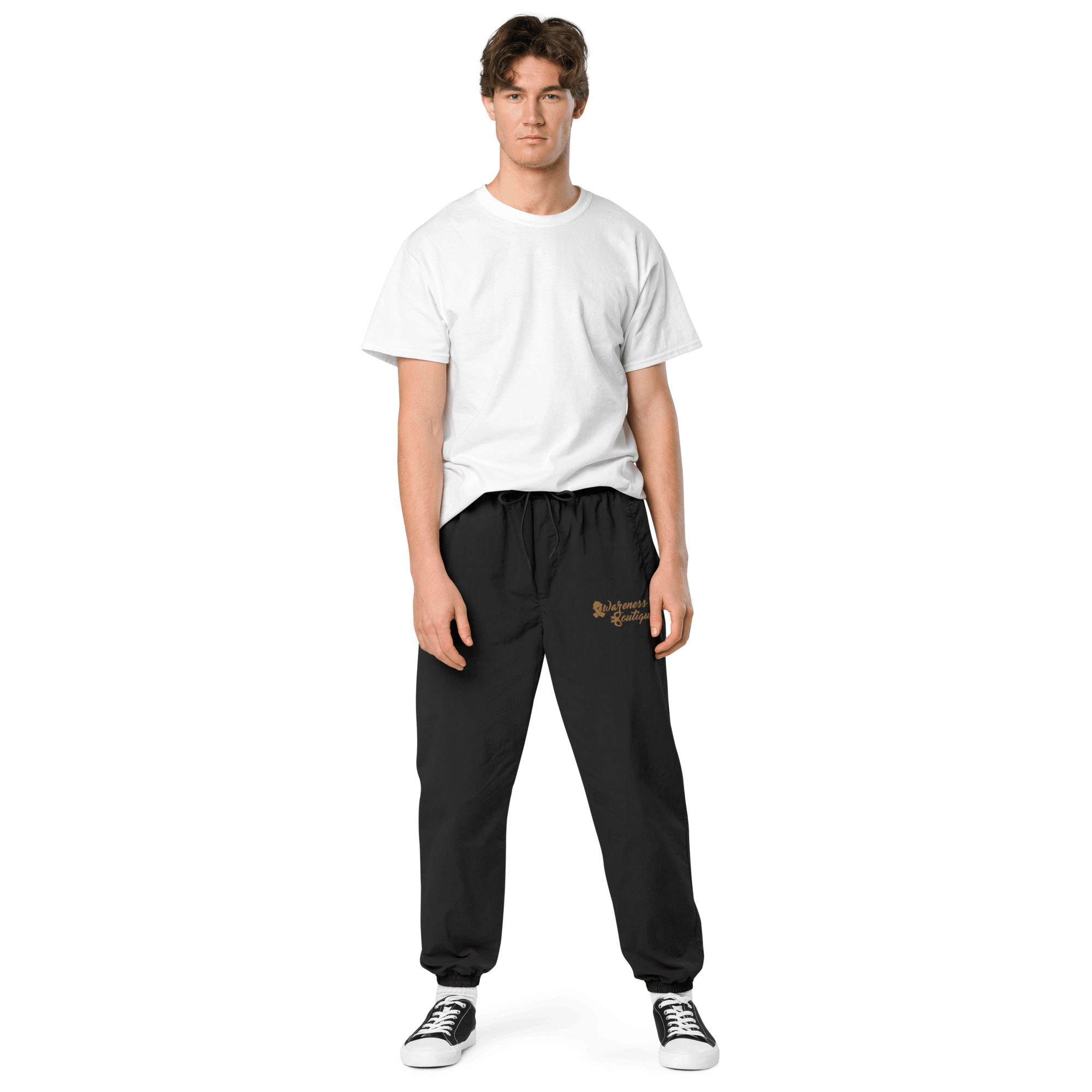 Awareness Boutique Gold Ribbon Recycled Tracksuit Pants - Awareness Boutique