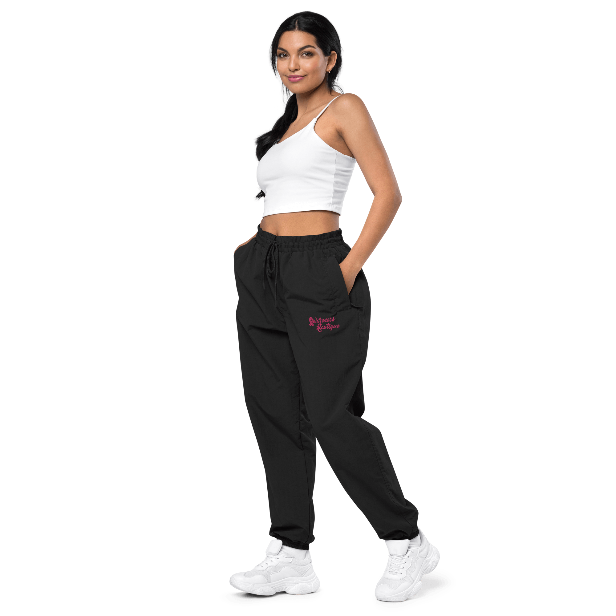 Awareness Boutique Pink Ribbon Recycled Tracksuit Pants - Awareness Boutique